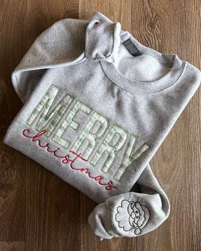 merry christmas Sweatshirt , sleeve detail
