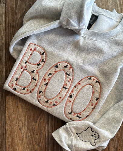 boo - sleeve detail - sweatshirt