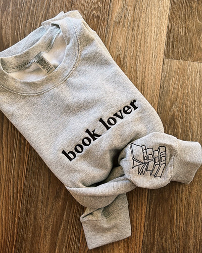 book lover , sleeve detail sweatshirt